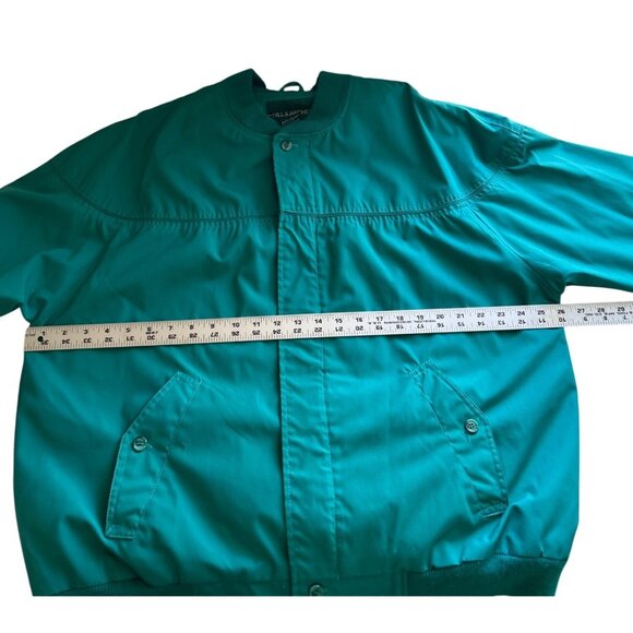 Vintage Hill & Archer Teal Green Bomber Style Zip Up Jacket Mens Size Large - Picture 5 of 7